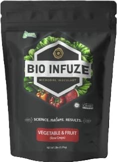 BioInfuze Vegetable & Fruit stand-up pouch, front of pack